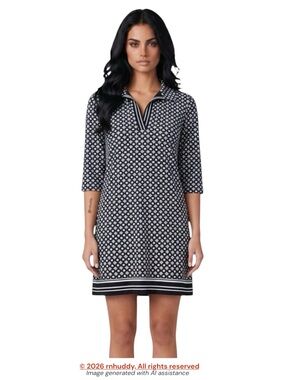 Max Edition M geometric shape 3/4 sleeve dress